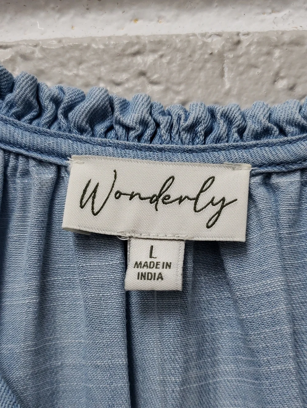 Wonderly Light Blue Chambray Tiered Dress